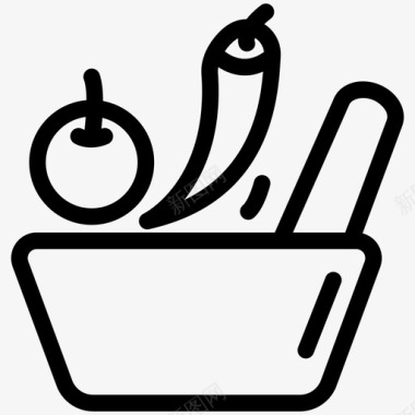 准备配料蔬菜桶食品食品配料图标图标