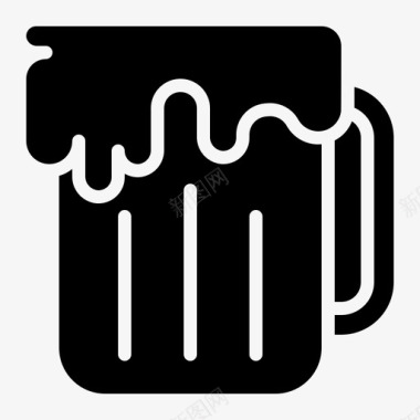 啤酒派对之夜2固体图标图标