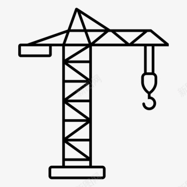 重型工程机械起重机建筑重型图标图标