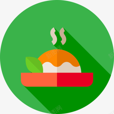 美食背景咖喱亚洲美食餐厅10平层图标图标