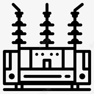 电气组件变电站变压器电气电力图标图标