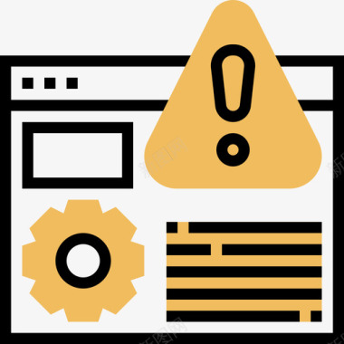 黄色光源拒绝访问网络分析4黄色阴影图标图标