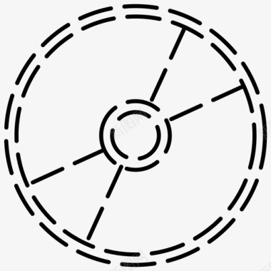 光盘cd电子设备虚线图标图标