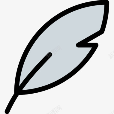 羽毛笔基本图标5线颜色图标