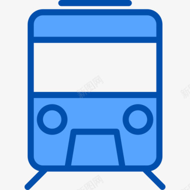 火车运输111蓝色图标图标