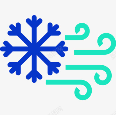 雪花标志雪花自然62轮廓颜色图标图标