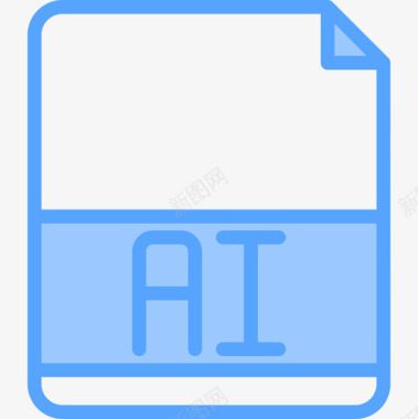 AI文件扩展名5蓝色图标图标