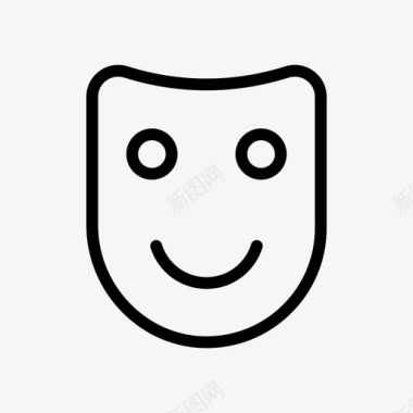快乐面具狂欢节脸图标图标