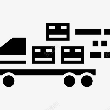 物流卡车送货卡车物流20填充图标图标