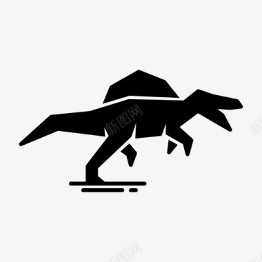 棘龙恐龙最佳恐龙字形图标图标