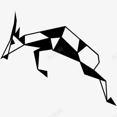瞪羚非洲动物图标图标