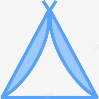 帐篷旅行190蓝色图标图标