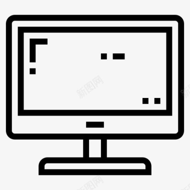 计算机商务321线性图标图标
