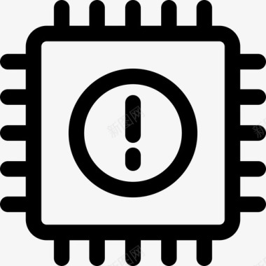 Cpu数字服务4线性图标图标