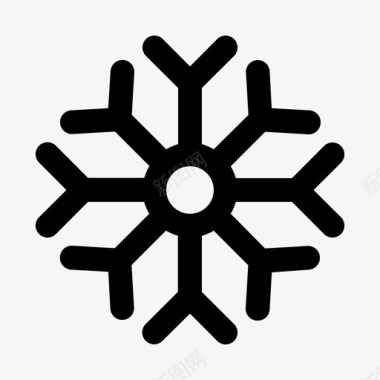 冬天的雪花雪花冰天气图标图标