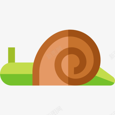 蜗牛弹簧54扁平图标图标