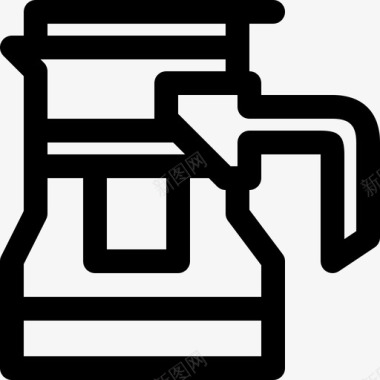茶壶热现代图标图标