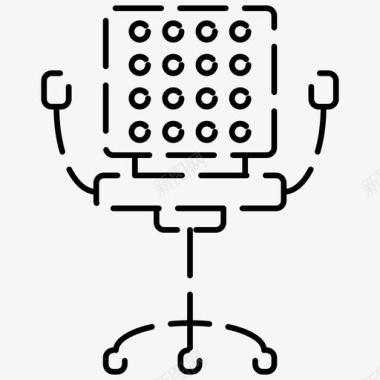 可调节座椅椅子座椅家具虚线图标图标