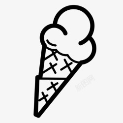 春天的冰淇淋冰淇淋筒童年糖果图标高清图片