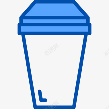 咖啡杯食品和饮料8蓝色图标图标