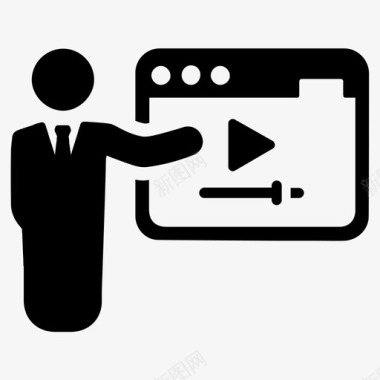 在线视频教程讲座培训图标图标