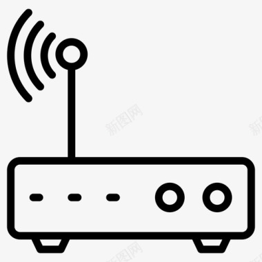 WiFi无线WiFi网络路由器天线调制解调器图标图标