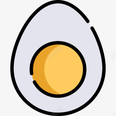 鸡蛋过敏3线形颜色图标图标