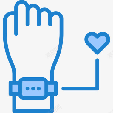 心率智能手表3蓝色图标图标