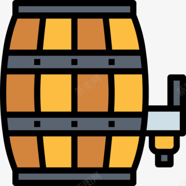 烧鸭食品桶装食品饮料3线性颜色图标图标