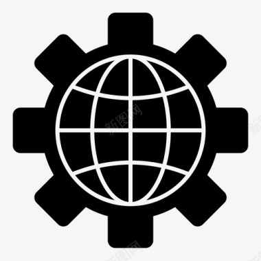 浏览器cog地球仪图标图标