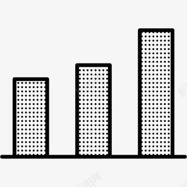 矢量虚线底纹条形图虚线图图标图标