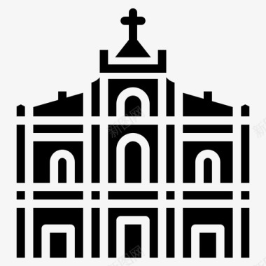 澳门圣保罗大教堂教堂地标建筑图标图标