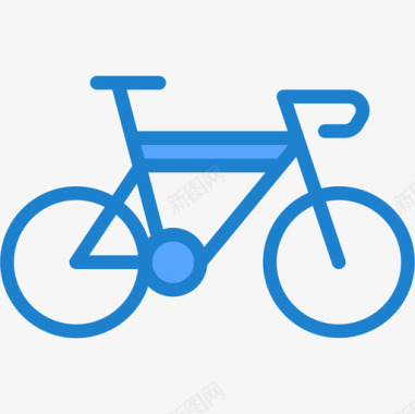 自行车生态152蓝色图标图标