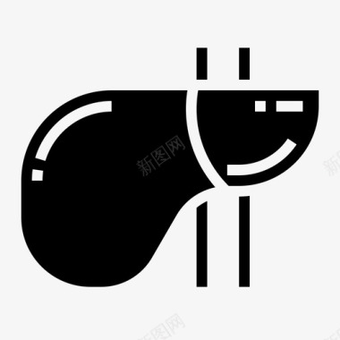 肝脏解剖学人体图标图标