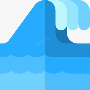 平坦波浪可持续能源20平坦图标图标