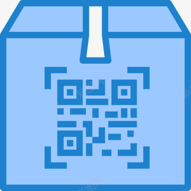 扫描购物和电子商务8蓝色图标图标