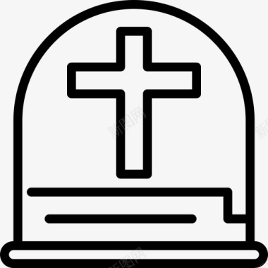 墓碑万圣节116直系图标图标