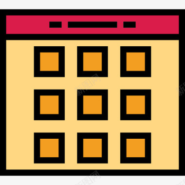 页日历图标日历36条线形颜色图标图标