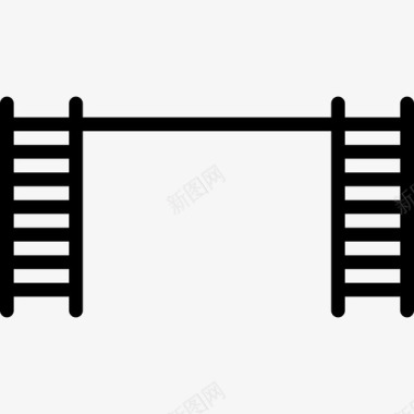 天蓝色梯子梯子游乐场6直线图标图标