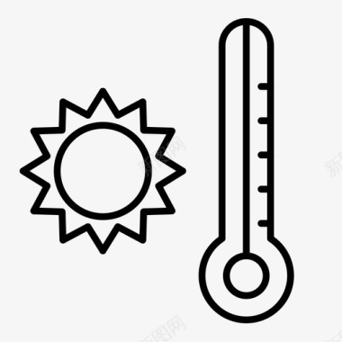 五一劳动节假期温度计海滩夏天图标图标