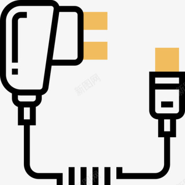 黄色手机充电器9图标图标