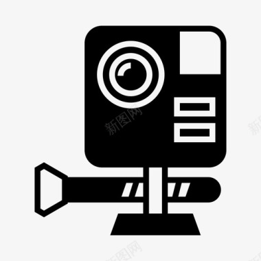 动作摄像机设备镜头图标图标