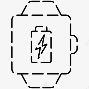 穿戴搭配充电电池智能手表图标图标