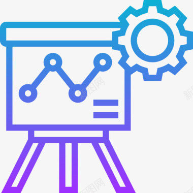 企业的目标演示企业管理38梯度图标图标