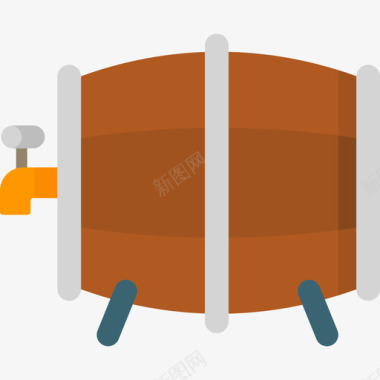 桶形爱尔兰4平坦图标图标