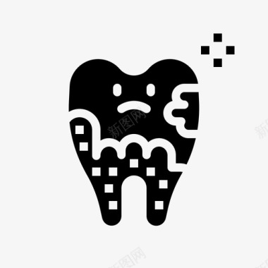 牙科牙菌斑牙科牙医图标图标
