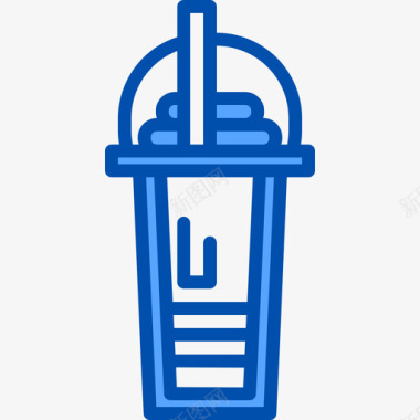 外卖咖啡53蓝色图标图标