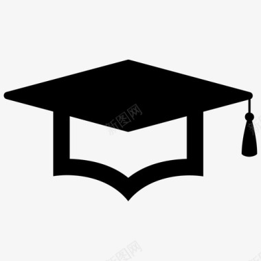 毕业帽教育帽子图标图标