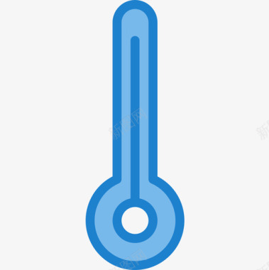 温度计天气182蓝色图标图标