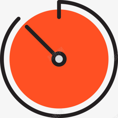 时间安排计时器时间和地图3线性颜色图标图标